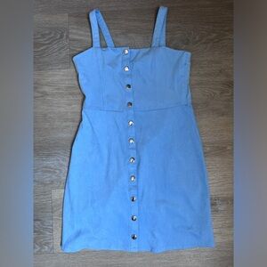 Forever 21 Girls Blue Button Down Dress Size Girls 13/14